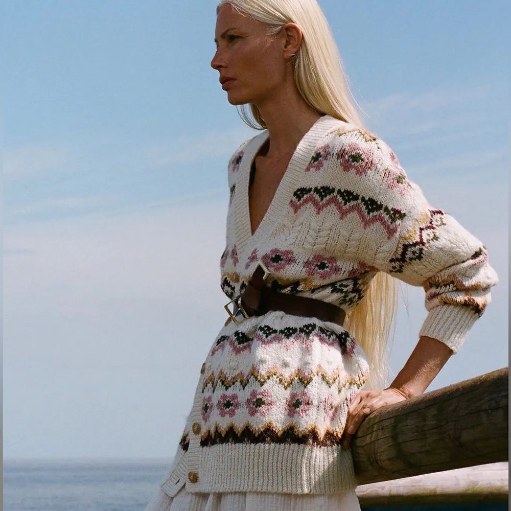 Mango Multi Color Knit Cardigan New - Picture 3 of 6
